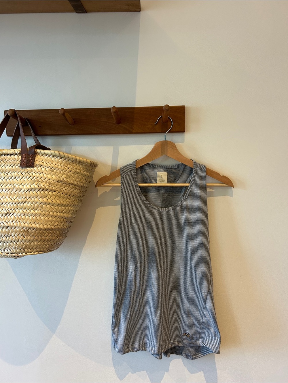 Tracksmith Gray Striped Racerback Tank